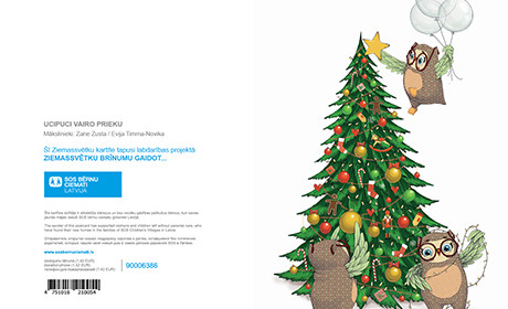 Christmas charity card "Ucipuci brings joy"