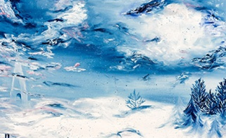 Christmas charity card "In the sky"