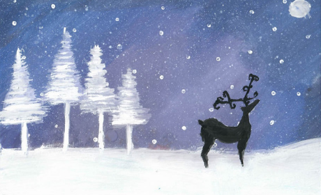 Christmas charity card "Reindeer"