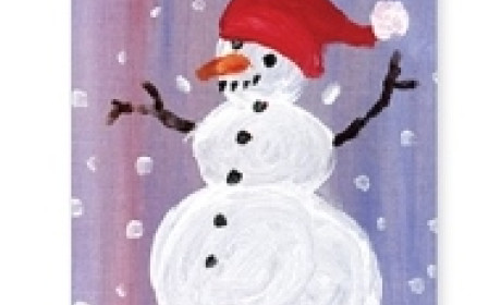 Ziemassvētku kartīte "Sniegavīrs Robis"